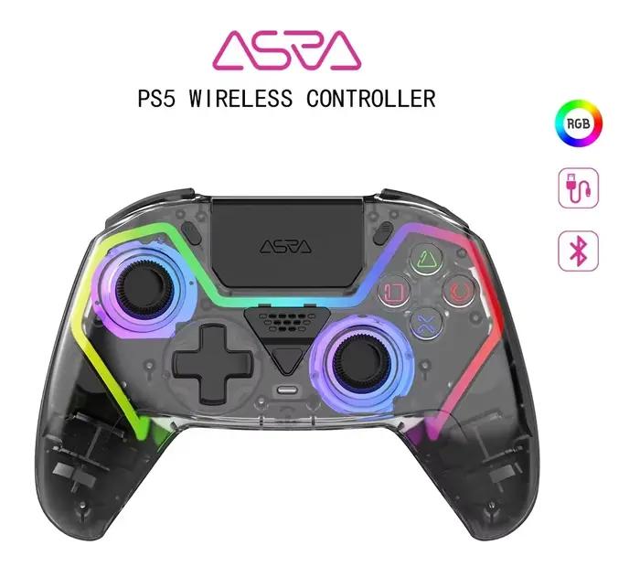 Manette de jeu transparente pour PS5/PC/iOS/Android/Steam, contrôleur de jeu sans fil avec programma