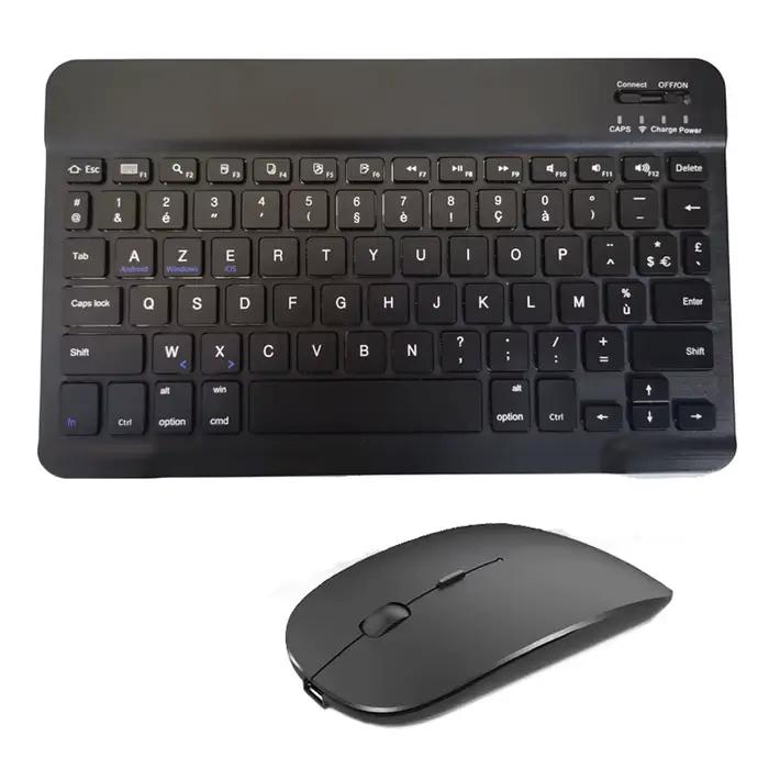 Clavier sans fil espagnol français azerty russe coréen avec N Mini Bluetooth pour iPad Mac tablette