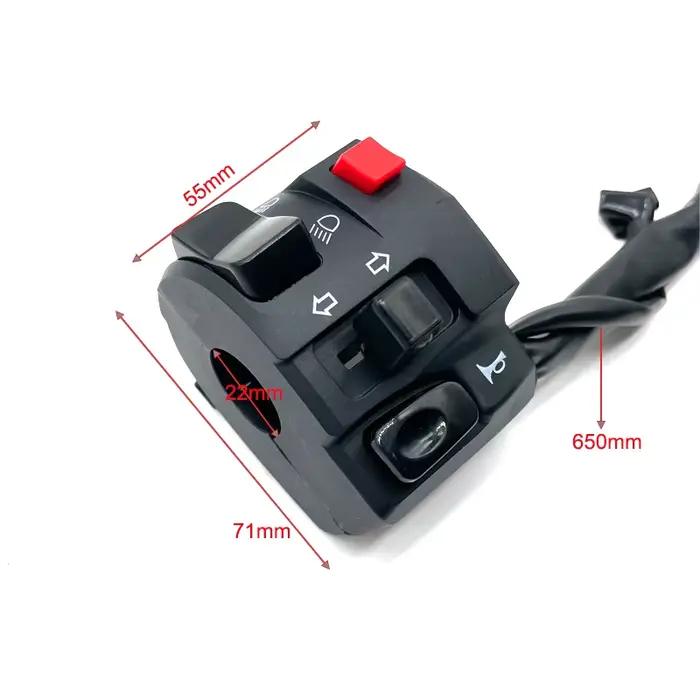 Interrupteurs de moto 22mm, bouton de klaxon, clignotant, feu antibrouillard électrique, démarrage d