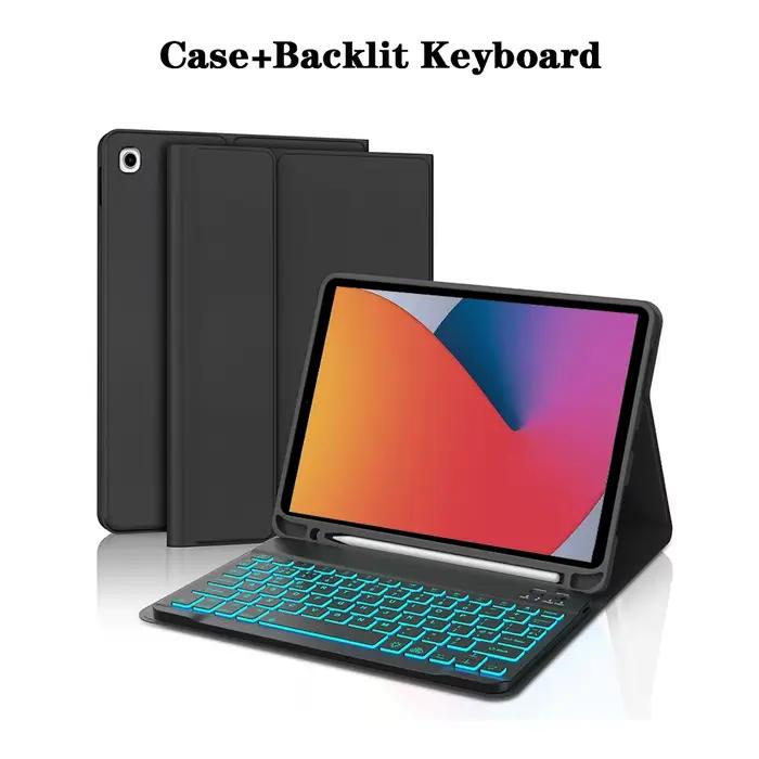 Étui pour iPad 9e/8e/7e génération 10,2 pouces, clavier détachable pour iPad Pro 10,5/iPad Air 3e gé