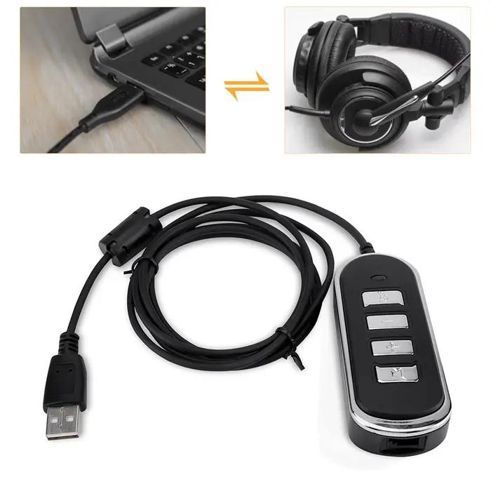 Câble Jack RJ9 vers USB, connexion téléphonique, ligne de Conversion de casque Audio RJ9 vers USB, l