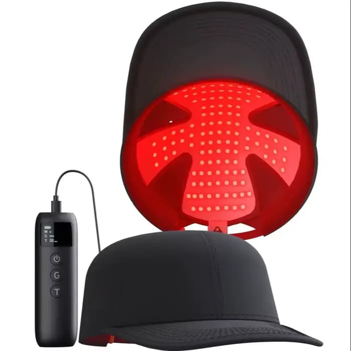 Casque de thérapie laser à lumière rouge pour la repousse des cheveux, traitement anti-chute, masseu