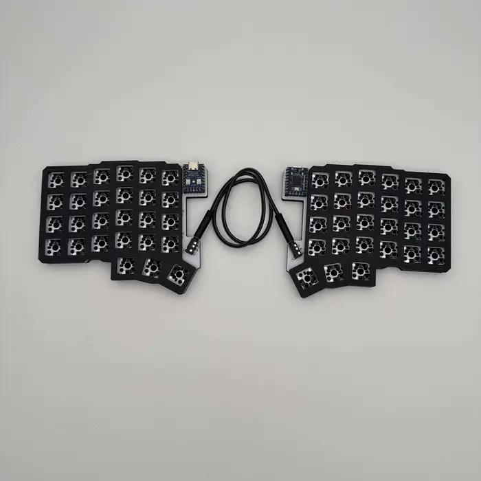 Clavier divisé Silakka54, prise en charge filaire QMK/VIAL, kit de clavier ergonomique divisé avec c