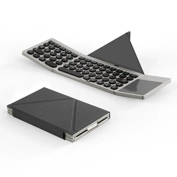 DUX DUCIS Mini clavier Bluetooth pliable avec pavé tactile et support pour téléphones tablettes PC i