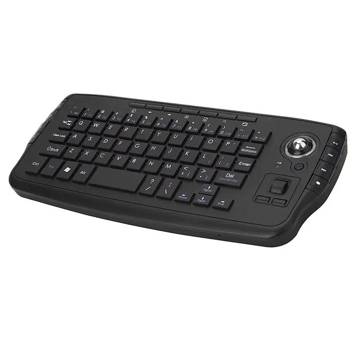 Clavier sans fil E30 avec trackball et souris, roue de défilement, télécommande pour Android TV BOX