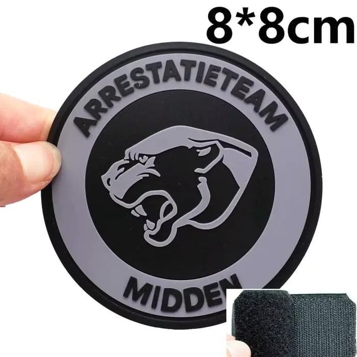 Patchs tactiques hollandais en PVC guépard avec support à crochet et boucle pour sacs à dos, vêtemen