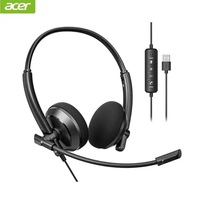 Casque filaire pour ordinateur Acer HW03 avec suppression du bruit et micro pour PC, ordinateur port