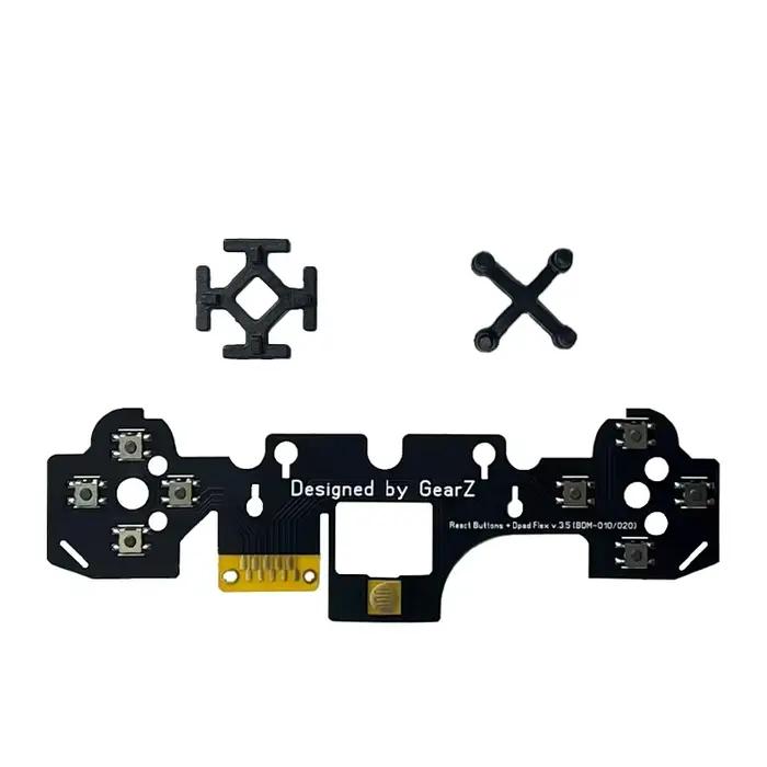 Kit de boutons pour manette PS5 GEARZ, D-pad tactile personnalisé, kit de micro-interrupteurs mécani