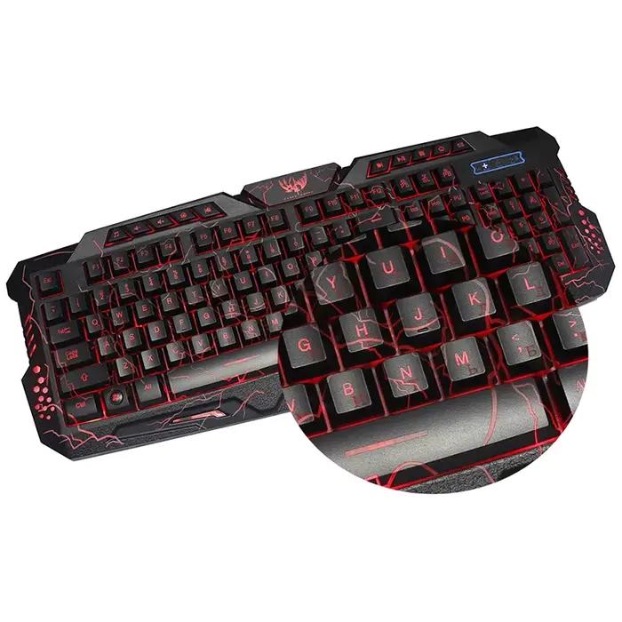 CHUANCHI – clavier filaire USB M200 rétro-éclairé, respirant, coloré, étanche, pour ordinateur de je