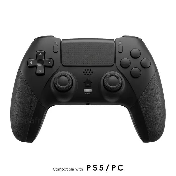Manette de jeu sans fil Data Frog compatible avec PS5, design élite avec barre lumineuse RGB, compat