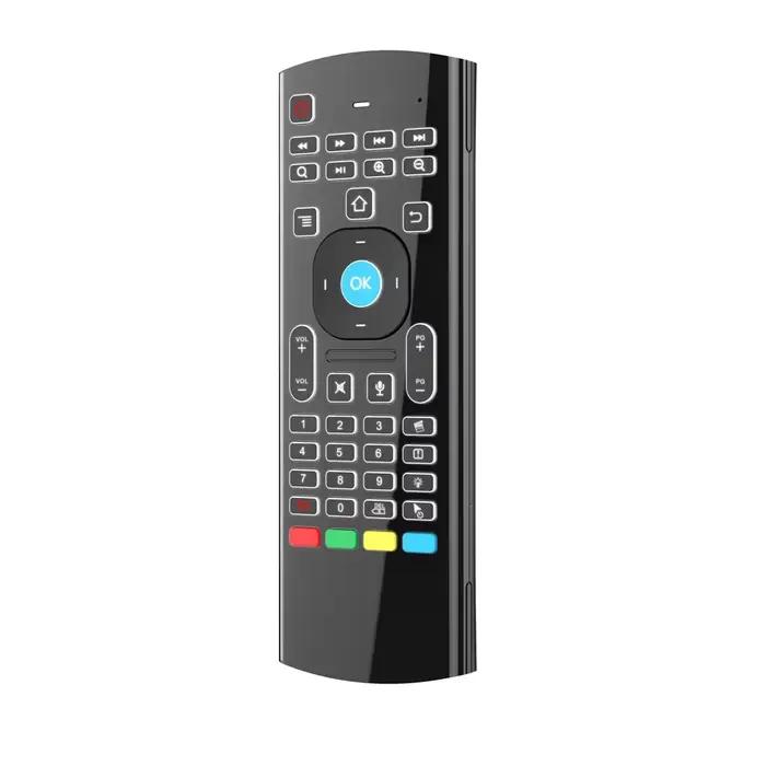 Mini clavier MX3 Air Mouse sans fil 2.4GHz, contrôleur rétroéclairé vocal, télécommande d'apprentiss