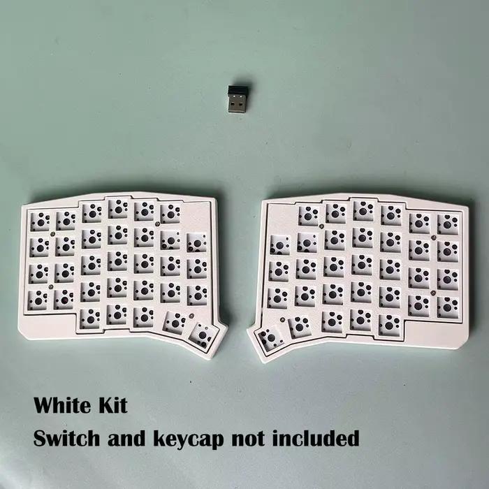 Choc Sofle clavier mécanique ergonomique fendu à profil bas connexion sans fil 2.4G échange à chaud