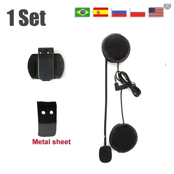 Accessoire pour casque EJEAS V6 PRO, clip pour écouteurs, Interface 3.5mm, microphone, haut-parleur,