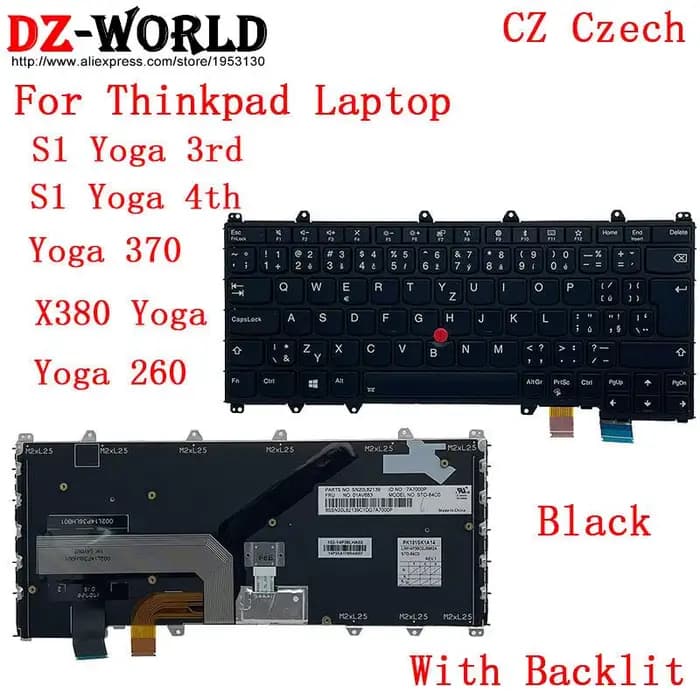 QWERTZ-Clavier tchèque, allemand, hongrois, slovène, suisse pour ordinateur portable Lenovo ThinkSub