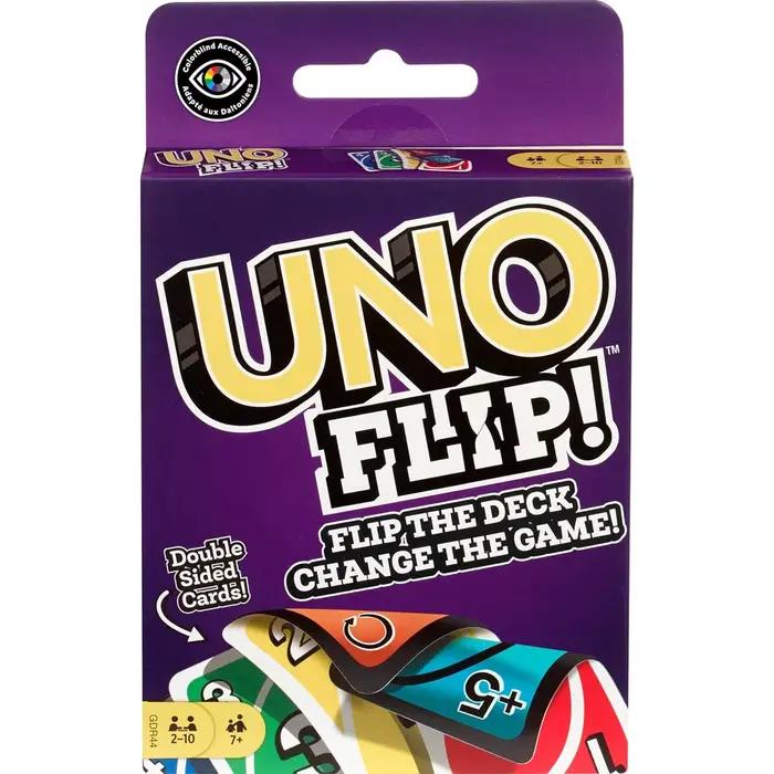 100% Original Mattel UNO jeu de cartes à rabat Deck Poker 112 cartes avec Images de personnages marq