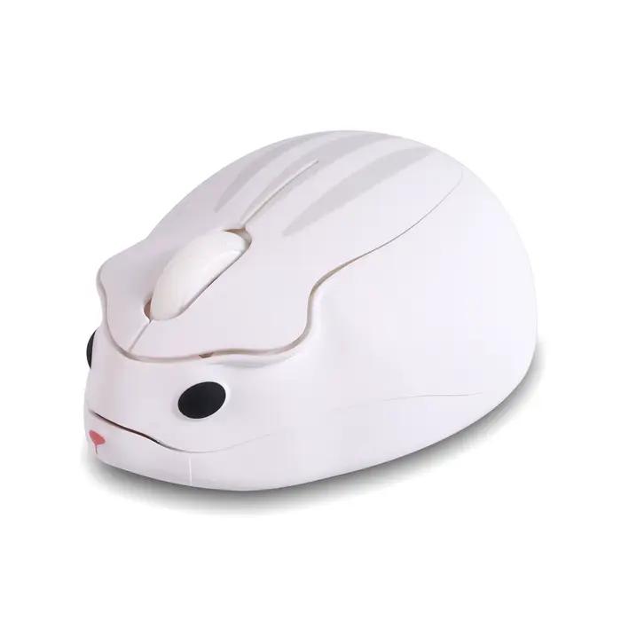 Souris sans fil 2.4G, aspect Hamster mignon, bouton muet, légère, Portable, Compatible avec le burea
