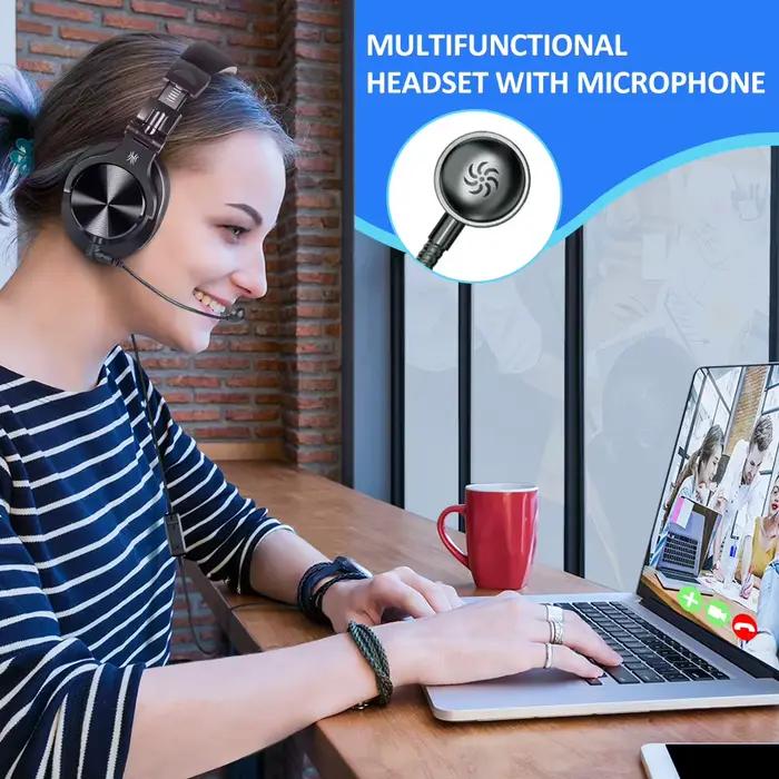 Oneodio – casque gaming de jeu filaire 3.5mm sur l'oreille avec Microphone détachable pour PC, ordin