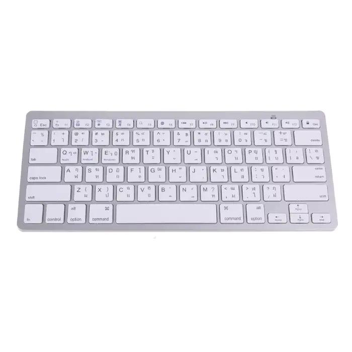 Clavier sans fil Bluetooth thaïlandais à 78 touches, pour ordinateur portable, tablette, Mac-book