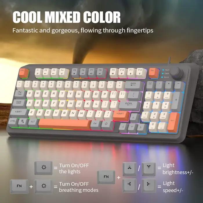Le clavier de jeu K82 brille au fil USB pour ordinateur de bureau/ordinateur portable disponible