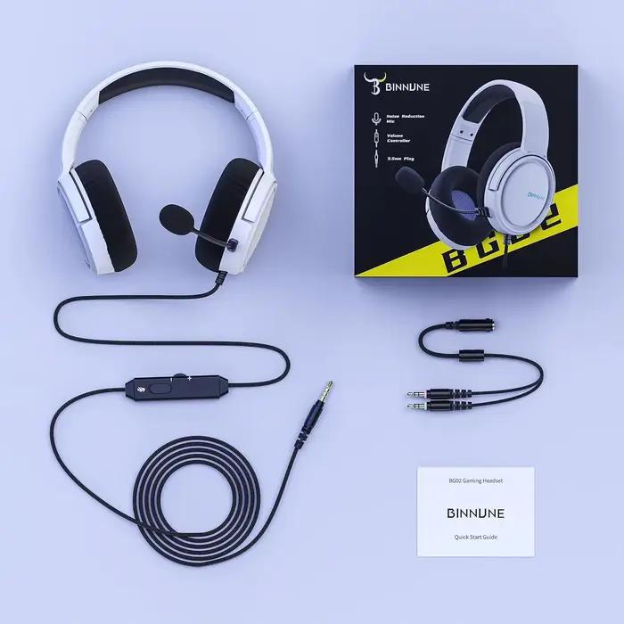 Casque de jeu BINNUNE avec micro pour PS4 PS5 Xbox Series X | S