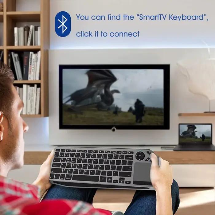 Clavier sans fil Bluetooth avec pavé tactile