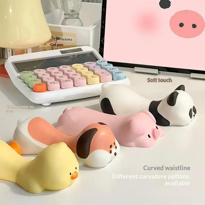 Repose-poignet ergonomique en forme d'animal de dessin animé, support doux pour la main de la souris, accessoire de jeu pour bureau
