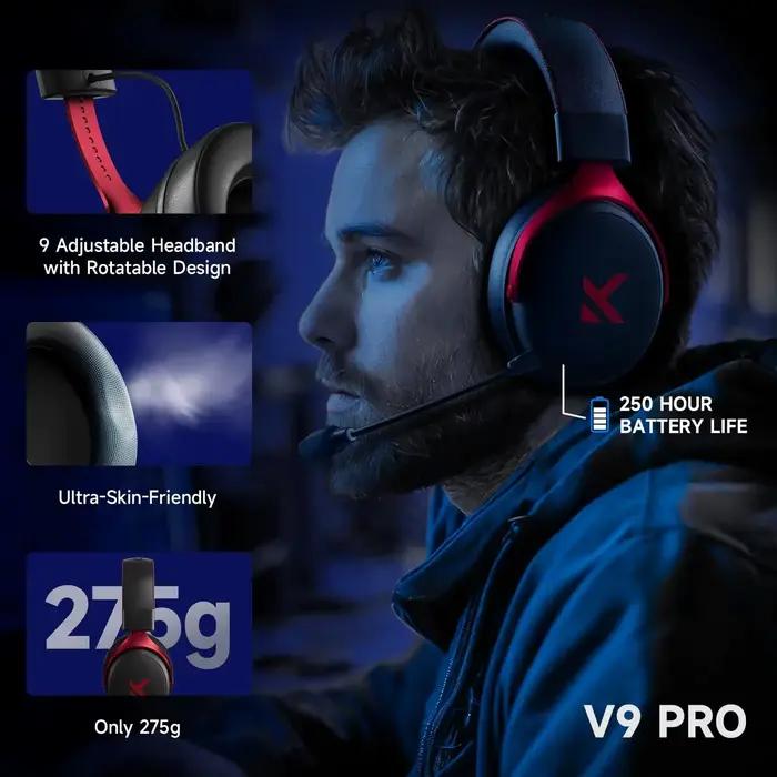 MCHOSE V9 Pro Gaming casque sans fil 7.1 Surround son