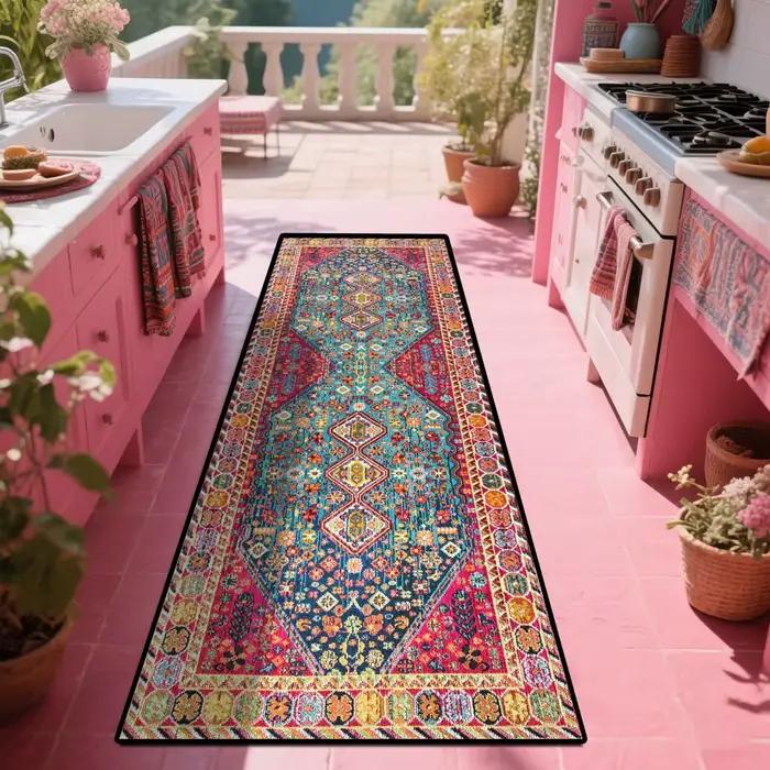 VIKAMA Tapis de couloir persan vintage