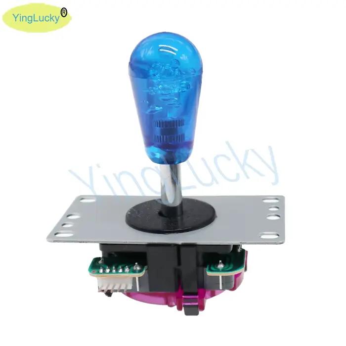 Nouveau joystick arcade en cristal 5 broches 4/8 directions avec tête de bille en cristal Sanwa, contrôleur de jeu pour machines d'arcade