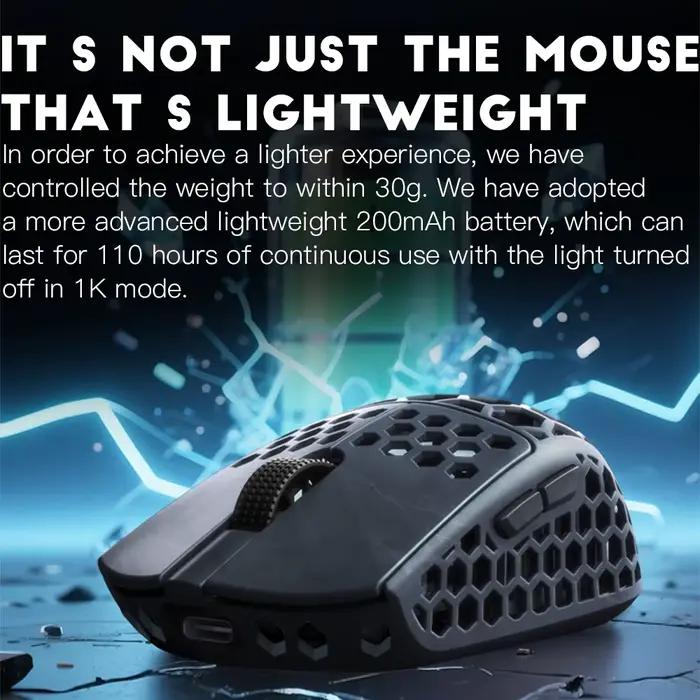 Souris de jeu sans fil Darmoshark M5Air V2 en fibre de carbone forgée