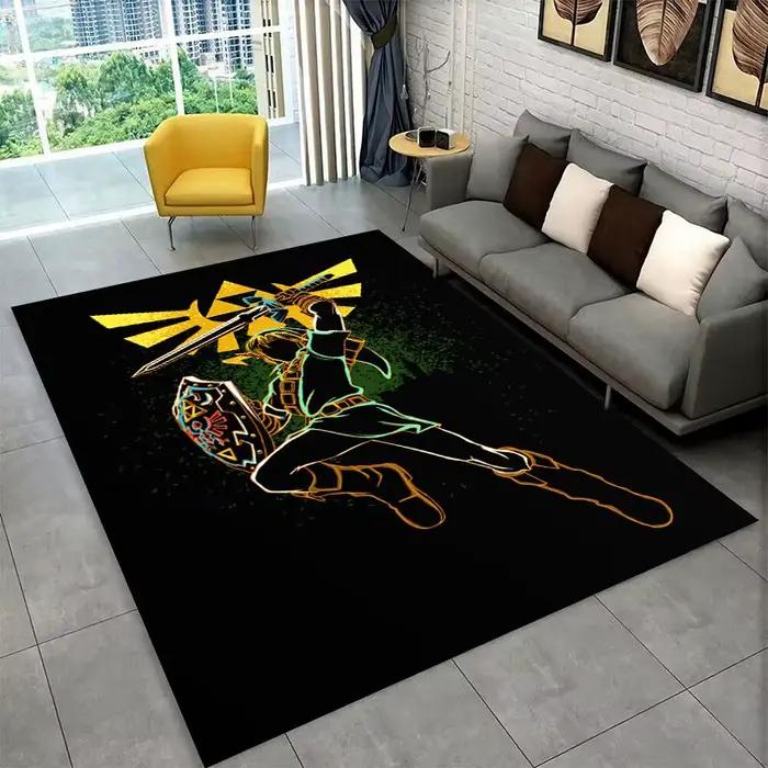 Tapis classique antidérapant Z-Zelda Cartoon Games pour salon