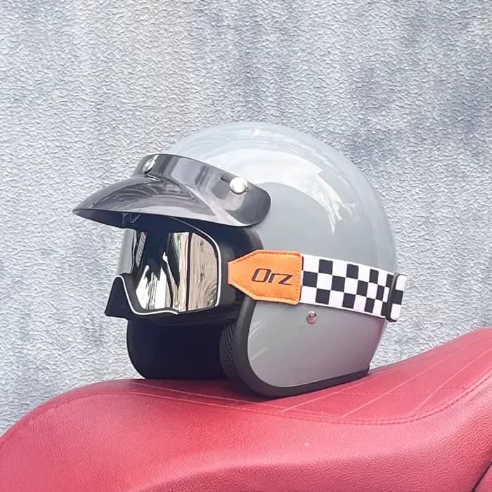Casque de moto demi-visage ouvert rétro pour homme et femme