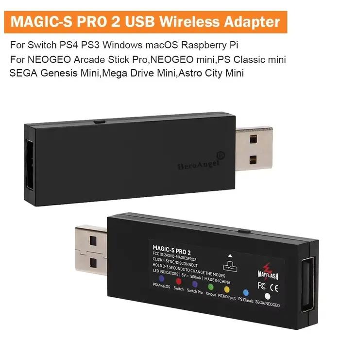 NOUVEAU Adaptateur de manette sans fil USB Mayflash Magic S Pro 2 pour Switch Pro / Fight Stick Gamepad pour Xbox Series X/S