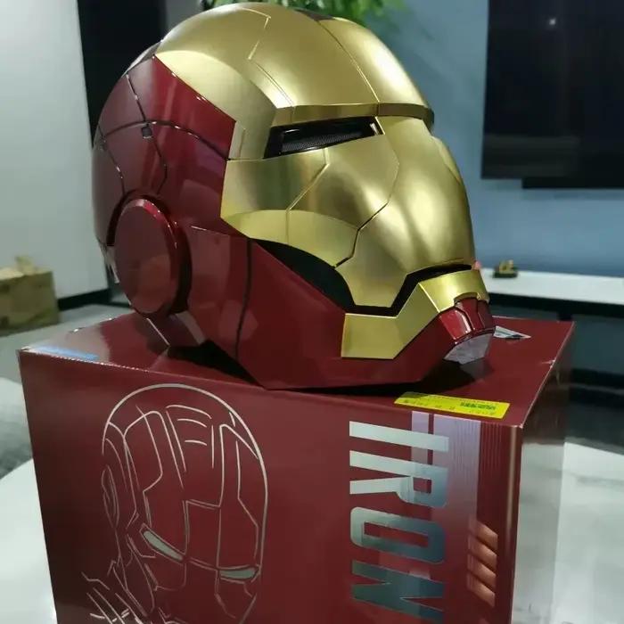 Nouveau Casque Iron Man Mk5 Marvel Avengers 1/1, Activé par la Voix, Ouverture/fermeture Électrique, Cadeau d'Anniversaire, Modèle de Collection
