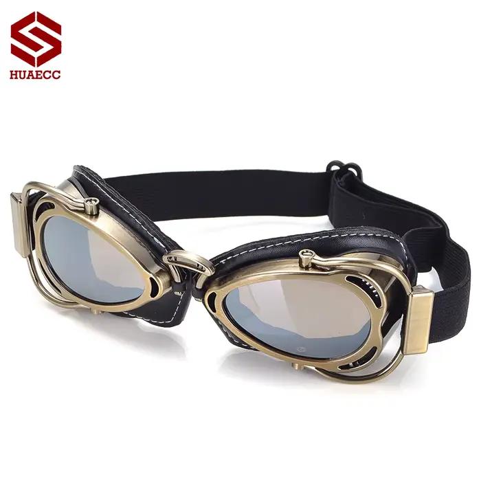 Lunettes de moto rétro Vintage, lunettes d'équitation, coupe-vent pour café Racer, casque de pilote