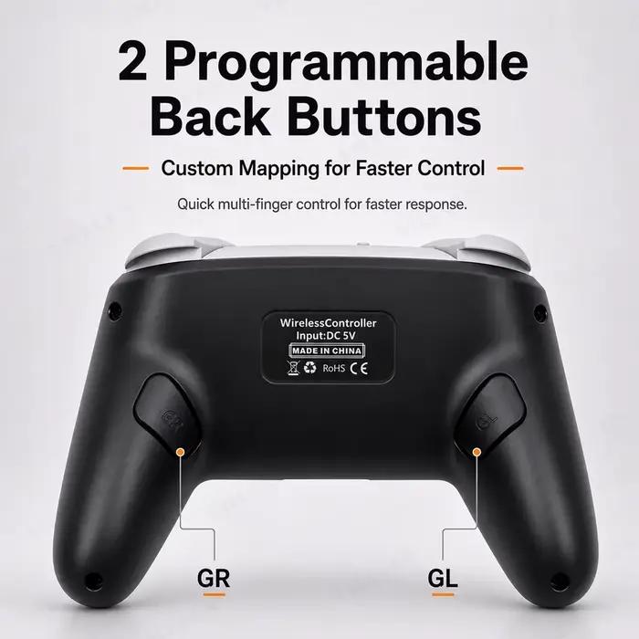 Manette de jeu professionnelle pour Switch2 avec fonction de réveil à une touche
