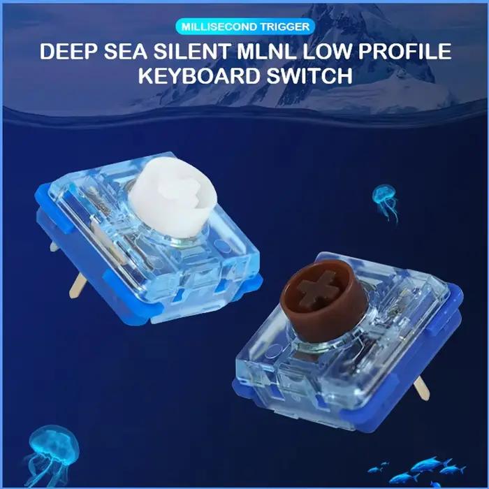 Testeur de commutateurs Kailh à profil bas 16 touches Choc 1350 1353 Island Whale Mini et autres pour clavier ultra-fin Hitbox (Pack d'expérience)