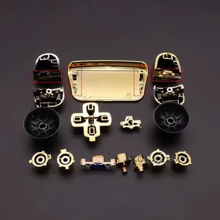 Boutons chromés pour PS5 2.0 V2 BDM-020 avec poignée de pouce bâtons joystick capuchon de joystick L1 R1 L2 R2 bouton d-pad pour contrôleur PS5 occasions spéciales