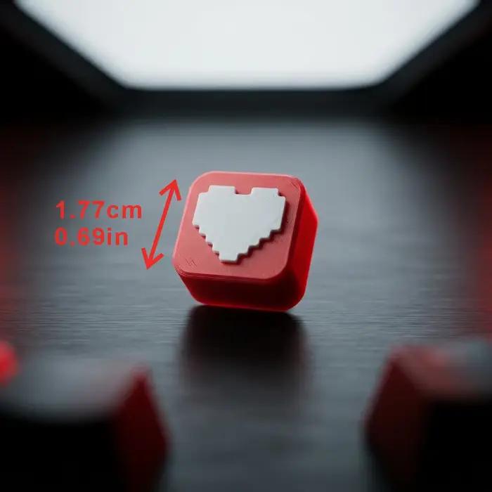 Clavier de jeu PC à axe croisé avec touches personnalisées Pixel Heart