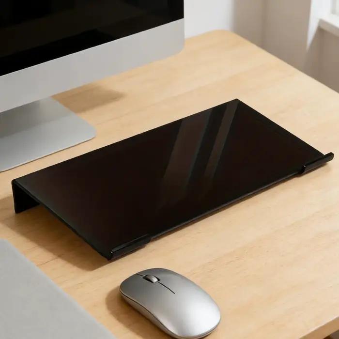 Support de clavier ergonomique en acrylique transparent pour bureau d'ordinateur