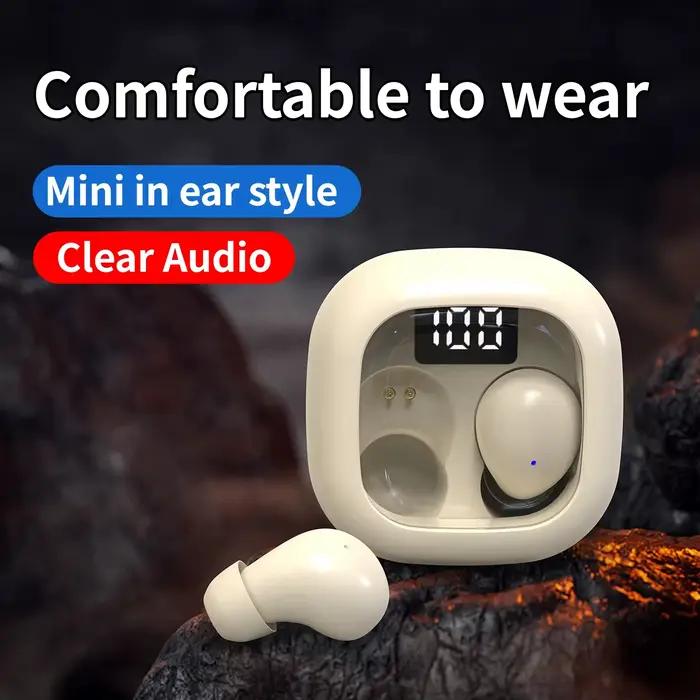 Mini écouteurs sans fil Bluetooth invisibles pour petits conduits auditifs, écouteurs de sommeil discrets et confortables pour écouter en toute discrétion