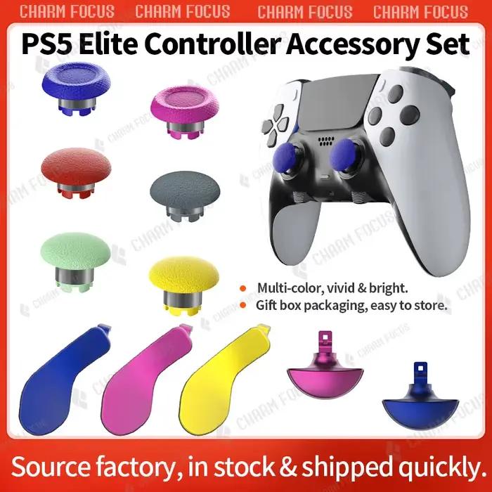 Joystick analogique 10 en 1 avec doigt en plastique et 4 boutons de déclenchement de poignée arrière en métal