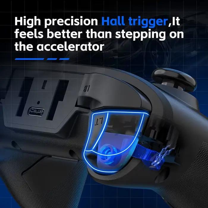 Manette de jeu mobile sans fil G6 avec déclencheur et joystick à effet Hall