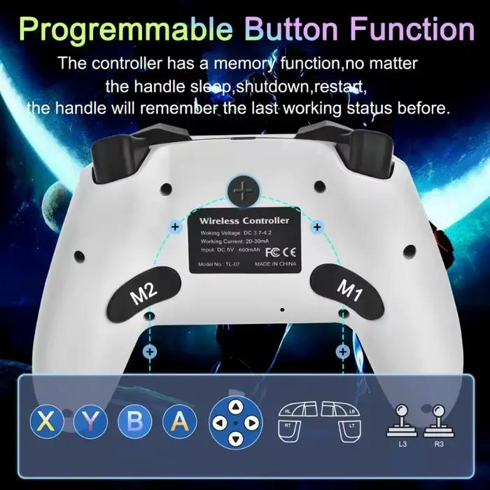 Manette de jeu sans fil Switch Pro avec macros