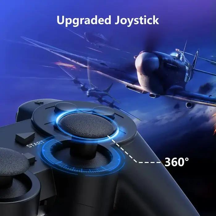 Contrôleur sans fil 2.4G Gamepad Double Vibration Joystick pour PS2 Console Joypad USB PC Jeu Controle