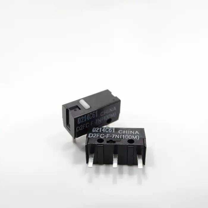 02dd 2/10pcs MICE ORIGINAL Micro commutateurs D2FC-F-7N (100m) 3pin Whitedots Touch Interrupteurs