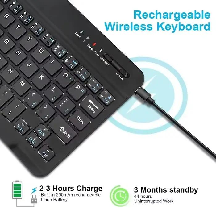Clavier Bluetooth pour iPad 10e génération, iPad Pro 13 12 11 10 9 8 7 pouces iPad Air 13 11e génération iPad Mini tablettes Samsung Xiaomi occasions spéciales travail étudiants