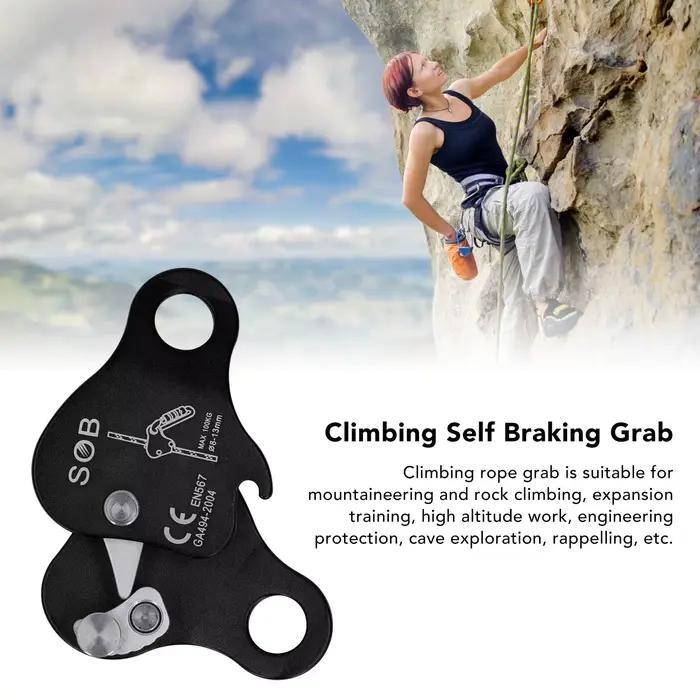 Pince de serrage pour corde d'escalade, haute résistance, panneau latéral mobile pour l'alpinisme et l'escalade en plein air