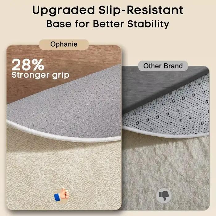 Tapis rond blanc crème