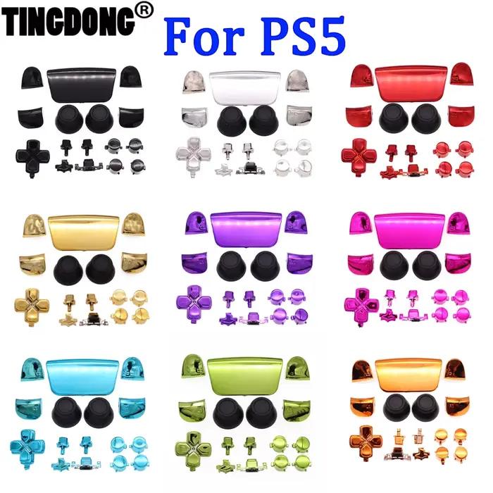 Ensemble complet de boutons chromés pour PS5 1.0 V1